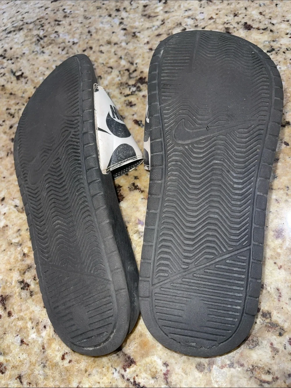 Nike Black & White Slide Sandals